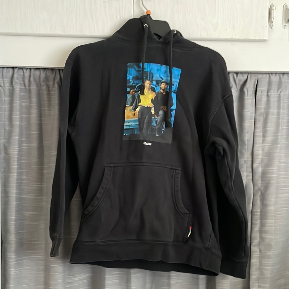 Black Graphic Hoodie